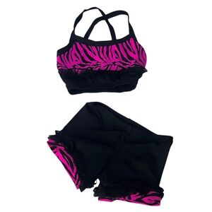 Lexi Luu Dancewear Set Pink & Black Leopard